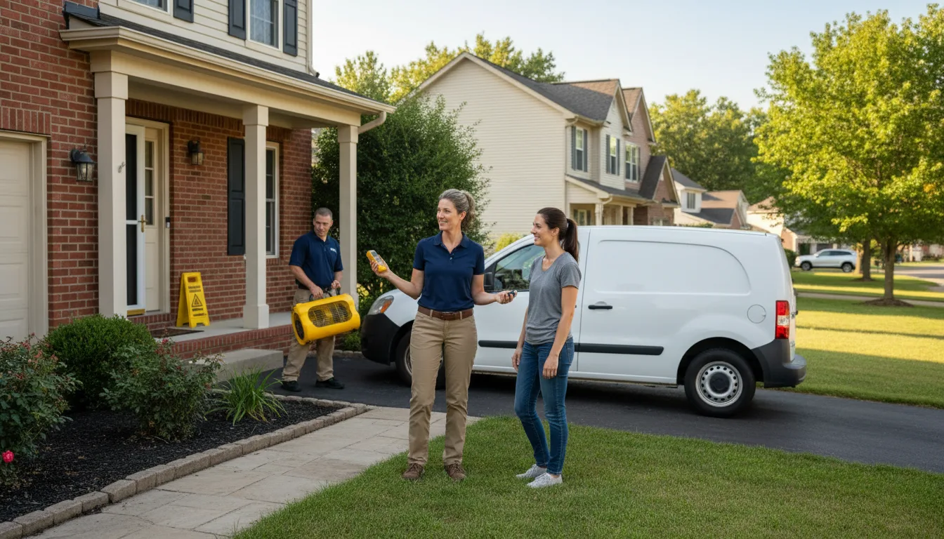Residential water damage restoration in Crabtree, PA